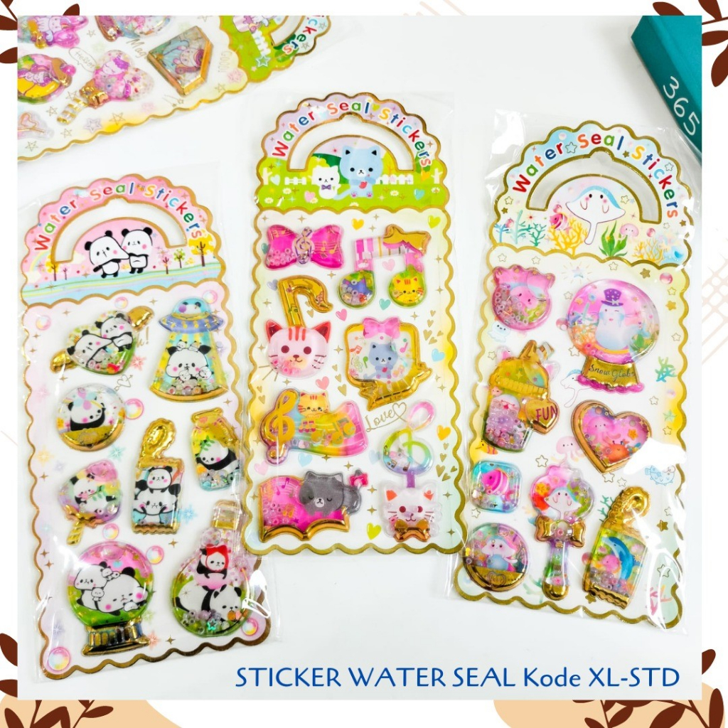 

Sticker air karakter water seal XL-STD stiker lucu DIY Daily Manual Cute Pattern Decorative Tape Sticker Gift CRAFT