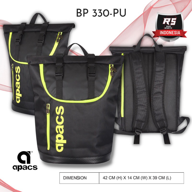 TAS BADMINTON APACS BACKPACK BP 330 PU / Tas Apacs Ransel Original