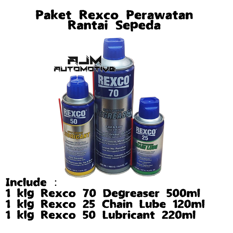 Paket Rexco Perawatan Rantai Sepeda Rexco 25 Rexco 70 Rexco 50