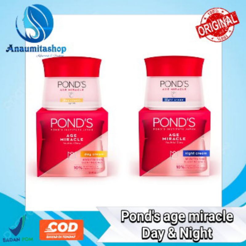 (BPOM) PONDS Age Miracle Night Cream & DAY | Krim Siang dan Malam Pond’s Age MIracle
