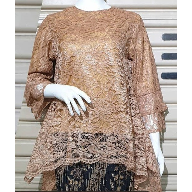 ATASAN KEBAYA RINJANI / KEBAYA BRUKAT TERBARU / KEBAYA BRUKAT MODERN / VARIAN WARNA COKSU