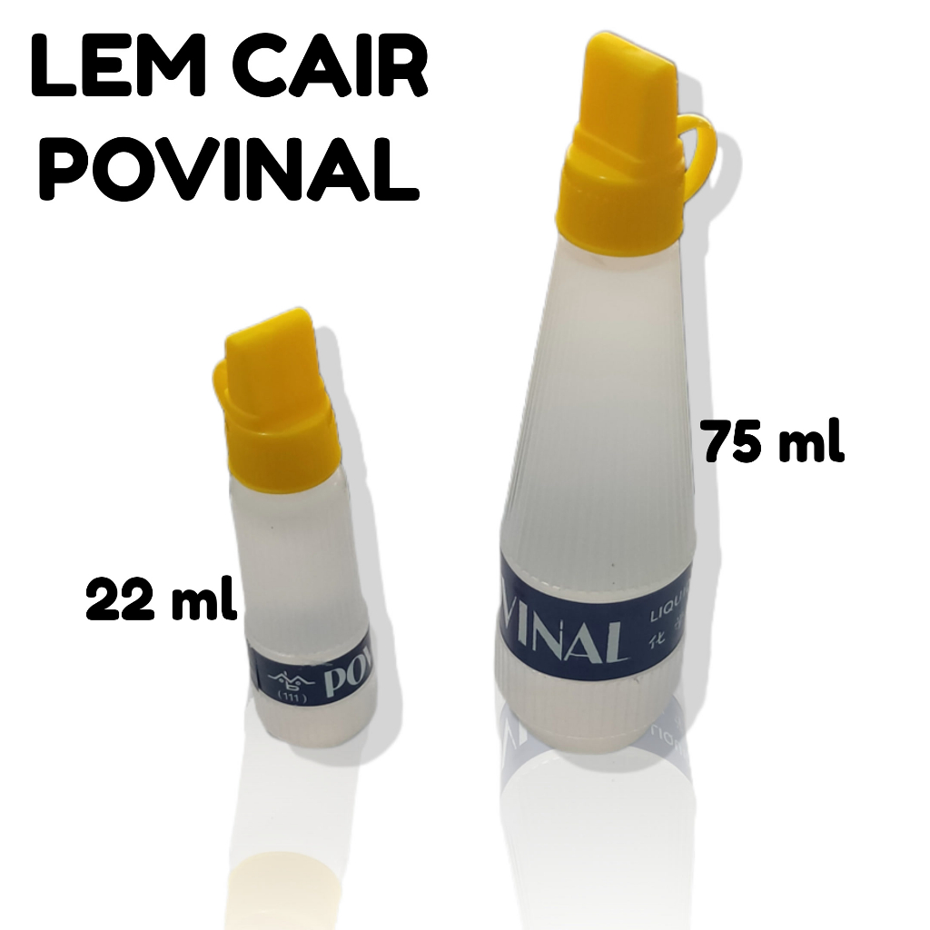 

Lem Cair POVINAL No.111 Dan 112/ Lem Kertas/ Lem Bening