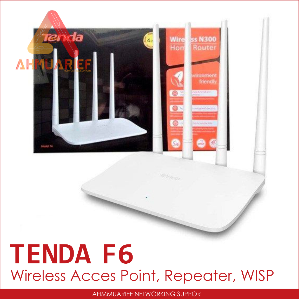 BARU - TENDA F6 ACCESS POINT WIRELESS N300 REPEATER WIFI