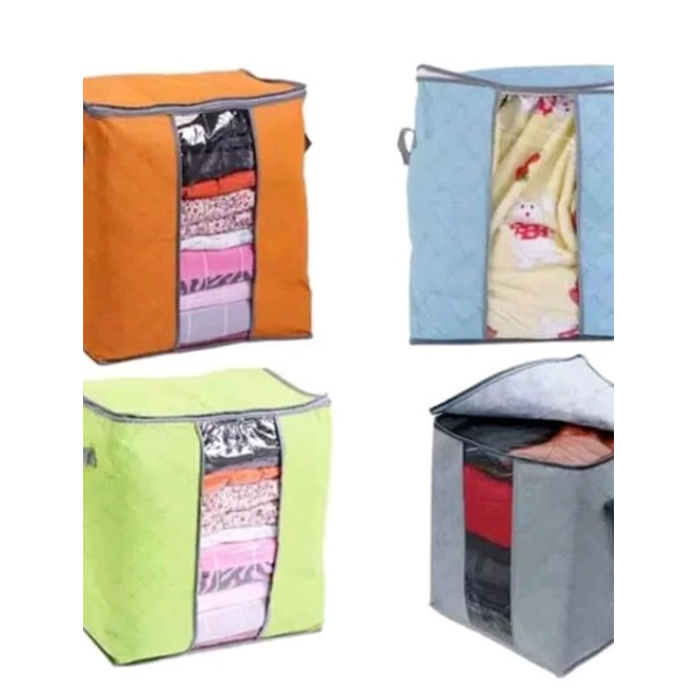 TAS PAKAIAN MODEL BERDIRI / STORAGE BAG / TEMPAT PAKAIAN ANTI LEMBAB / BOX PAKAIAN / LEMARI PORTABLE