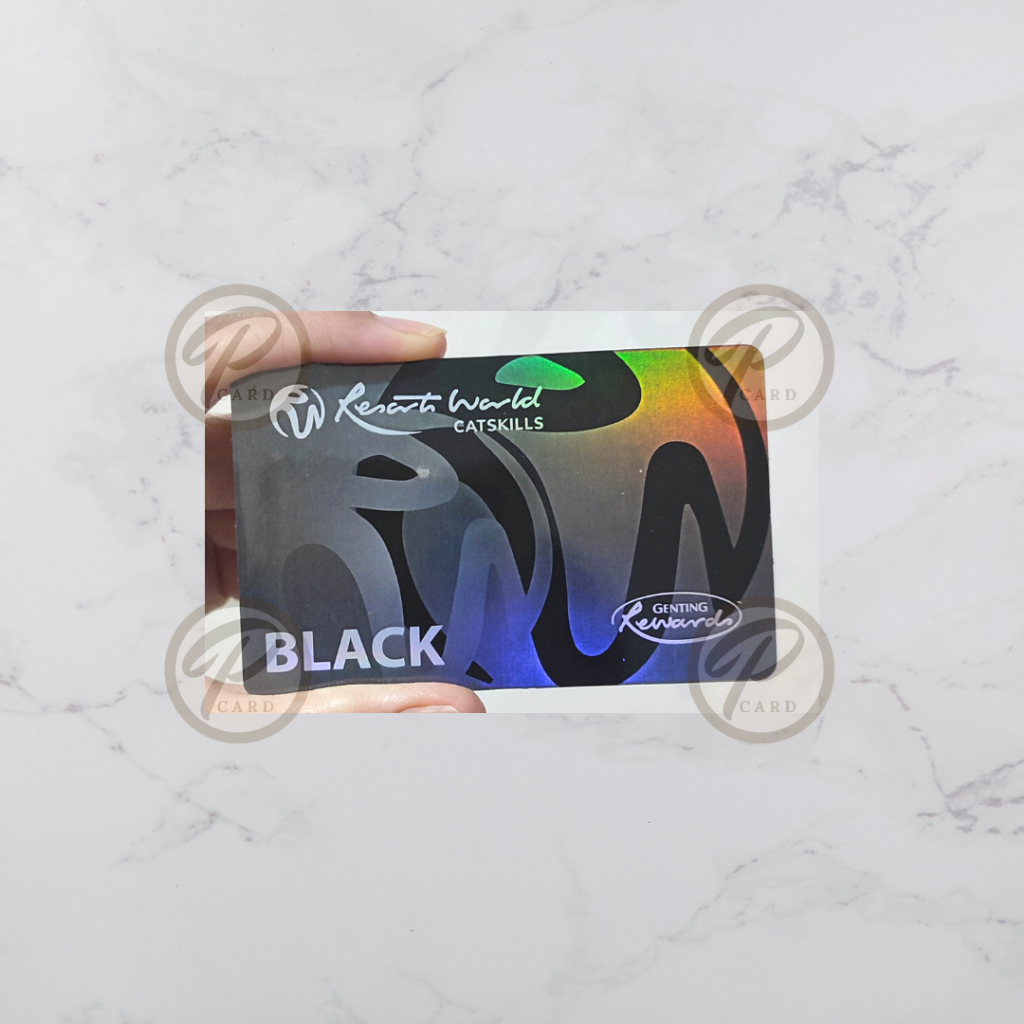 

[FAKE] Genting Black Hologram Card Sticker - Card Cover Skin Sticker - PLIATA Stiker Kartu ATM, E-Money, E-Toll