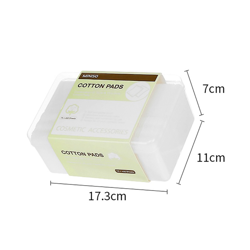 KAPAS MINISO COMBINATION OF THICK &amp; THIN COTTON PADS 75 + 400 sheets