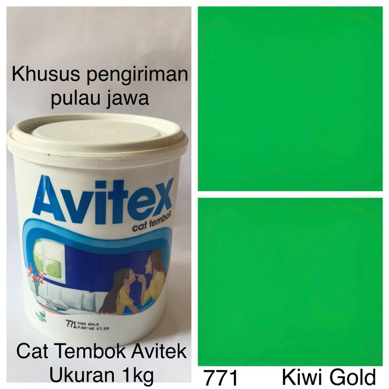 Cat Tembok Hijau 1kg Avitex Kiwi Gold Green 771