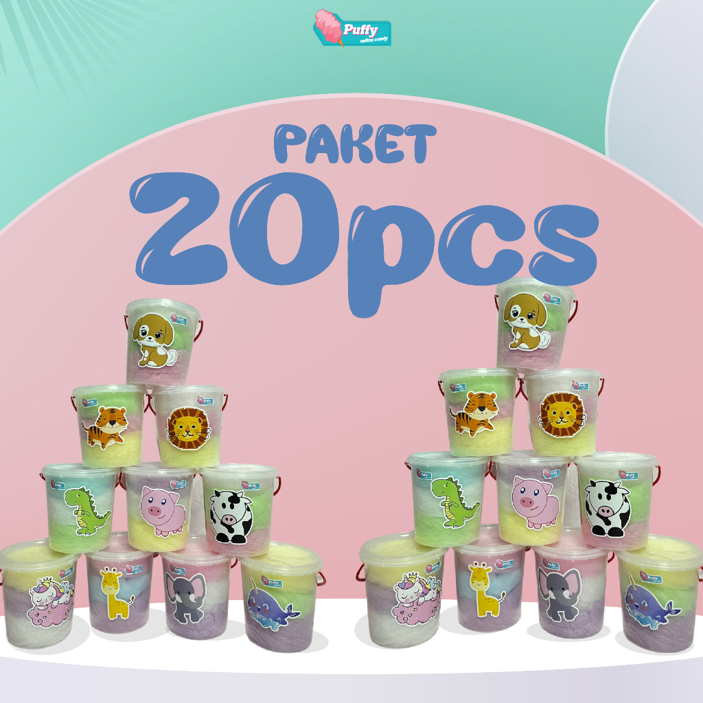 

GULALI COTTON CANDY PAKET 20PCS SOUVENIR MERCHANDISE GOODYBAG GOODY BAG HAMPERS ULTAH