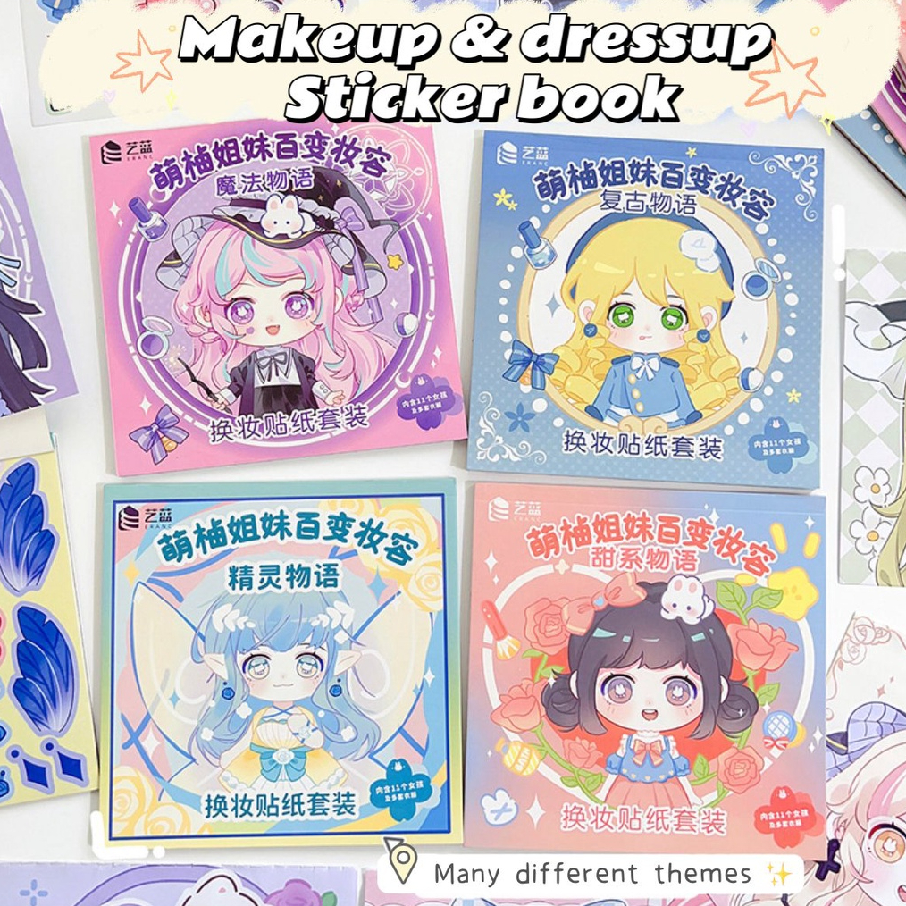 

[HARU] Character Dress Up & Make Up Sticker Book | Buku Sticker Dress up | Sticker Aesthetic | Sticker DIY Edukasi | Sticker Lucu | Stiker Buku Anak