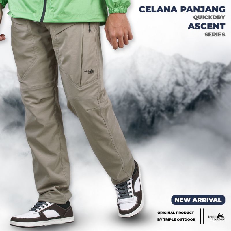 Celana Outdoor Quickdry panjang Ascent Waterepellent - Celana gunung quickdry - Celana quickdry stre