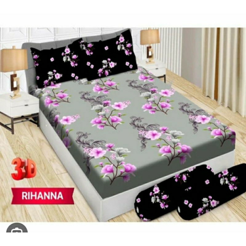 Bed cover bonita 1 set sprei karet no 2 uk 160x200 Rihanna