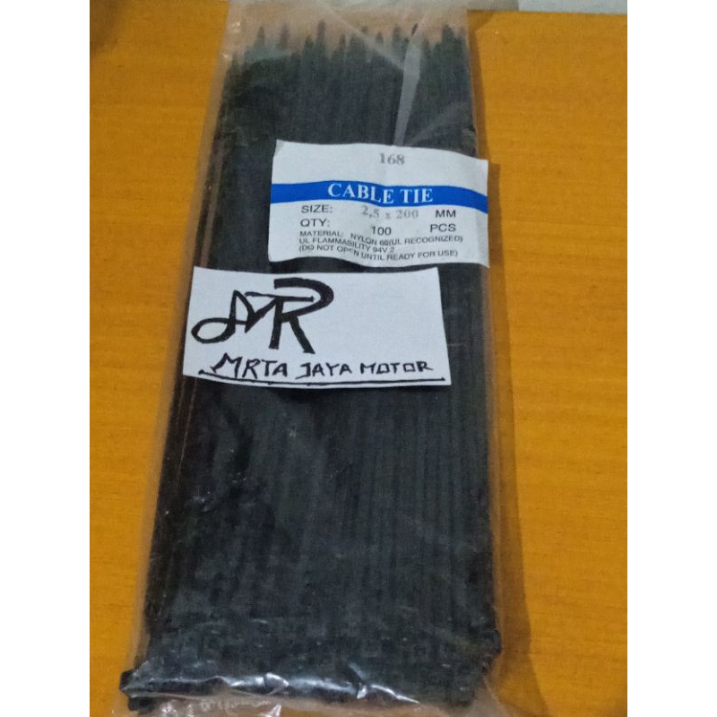 TALI RIPET KABEL TIES 2,5 x 20cm ISI 100PCS