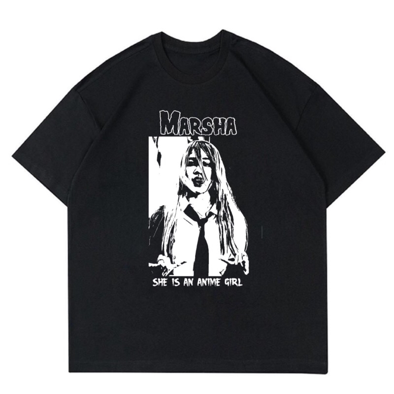 KAOS MARSHA LANATHEA JKT48 - SHE IS AN ANIME GIRL | T-SHIRT MARSHA JKT48 VINTAGE | BAJU MUSIK JKT48 