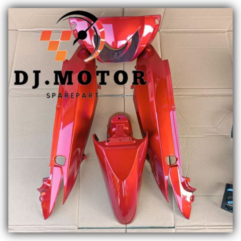 cover body full halus honda spacy merah polos