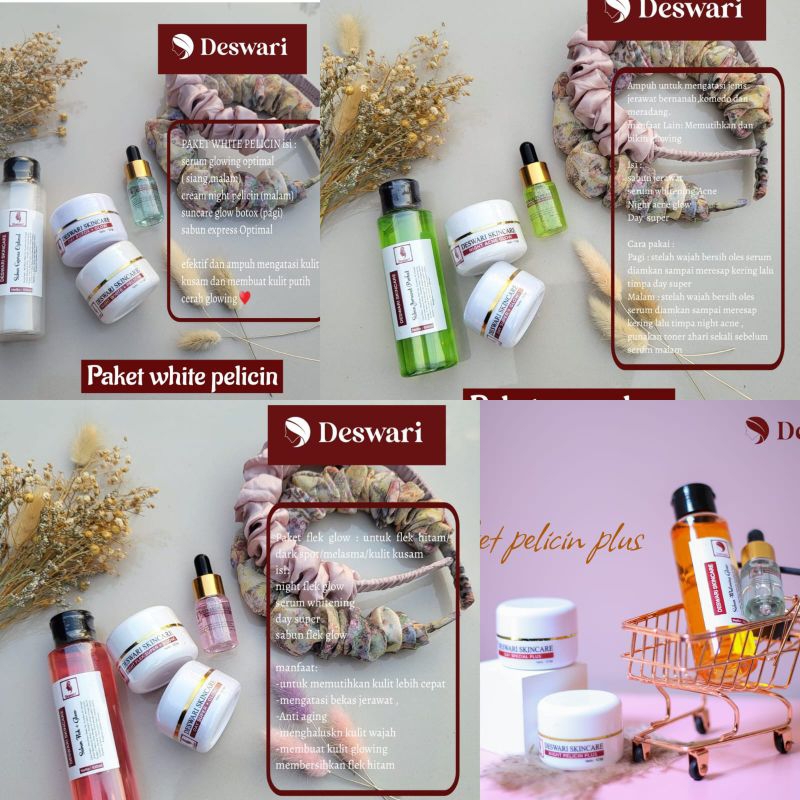 Deswari skincare paket semua jenis kulit Deswari skincare