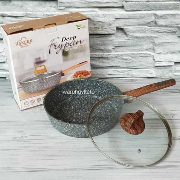 Promo UAKEEN FRYPAN 26 CM PENGGORENGAN GRANITE VK221 Diskon