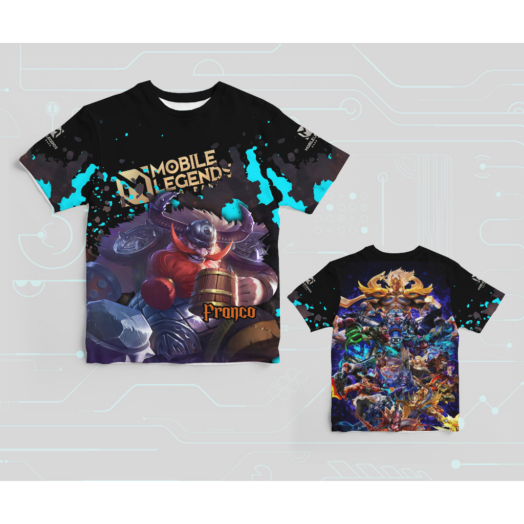 Baju Kaos T-shirt Anak MOBILE LEGEND Franco Full Print berkualitas