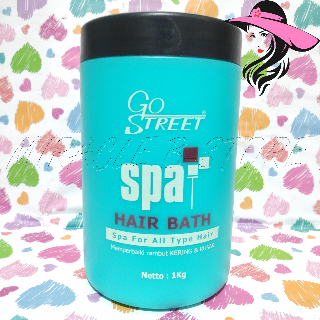 GO STREET SPA HAIR BATH 1000 ML CREAMBATH RAMBUT KERING / RUSAK / KUSAM / LEPEK