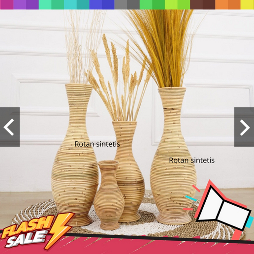 Vas Rotan Bentuk Guci Tinggi 30 Cm