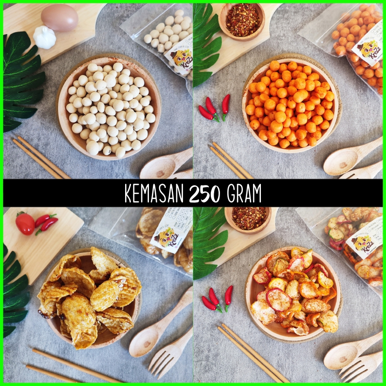 

Krupuk Seblak Daun Jeruk / Kacang Sanghai / Pilus Pedas / Kerupuk Seblak / Krupuk Rujak