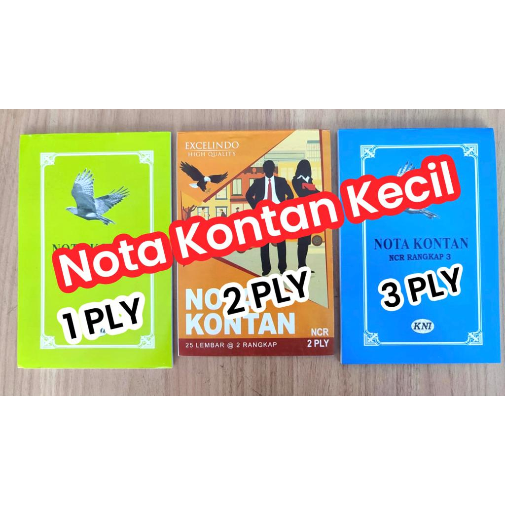 

Nota Kontan NCR Kecil 1 PLY / 2 PLY / 3 PLY Ukuran 108 MM x 155 MM
