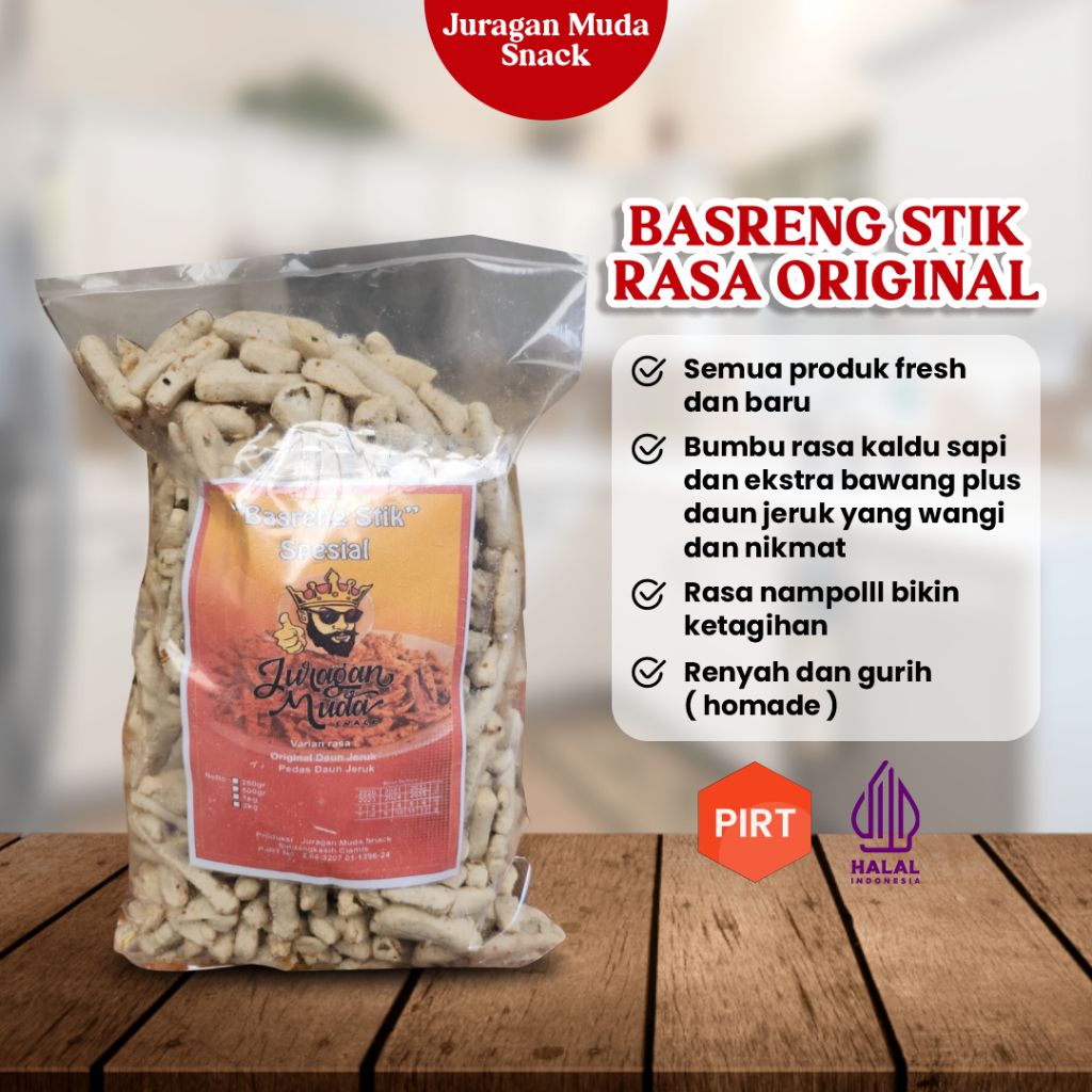 

Basreng Daun Jeruk Original Stik Snack Kiloan Grosir Makanan Ringan Murah 1kg