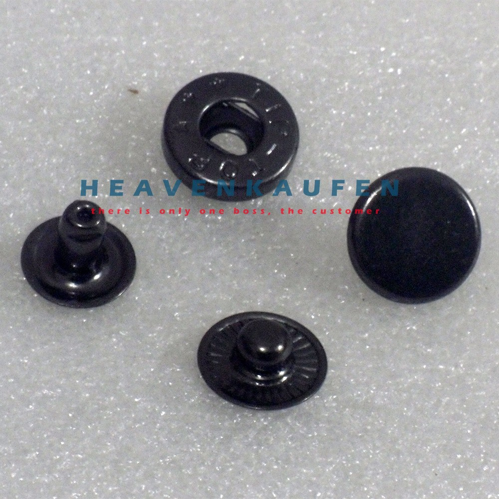 Kancing Jepret / Snap 14 mm Button Hitam