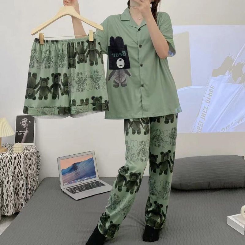 Baju tidur korea set kekinian wanita//baju tidur terlaris//