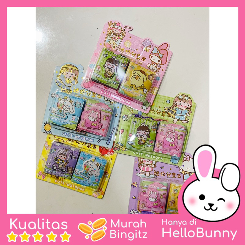 

Gantungan Note Book Mini / Notebook mini murah Karakter Lucu