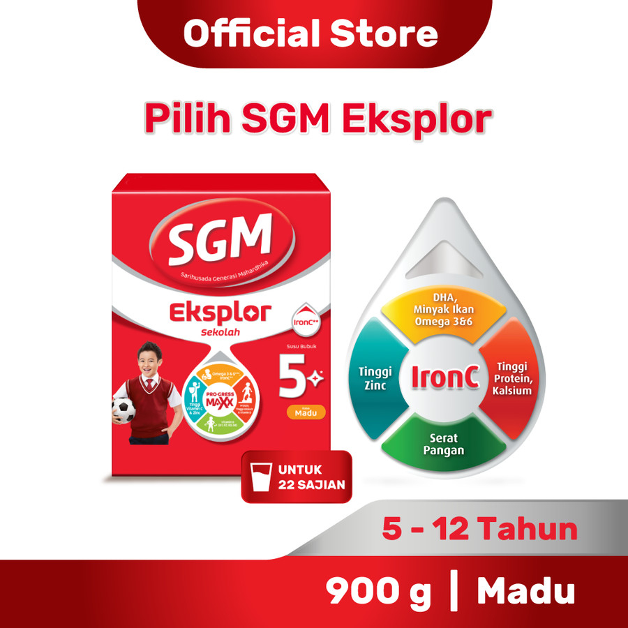 

SGM Eksplor 5+ IronC 900gr - Susu Anak 5-12 Tahun Madu