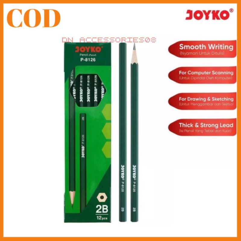 

Pencil Joyko Pensil Joyko 2B P 8126 Lusin