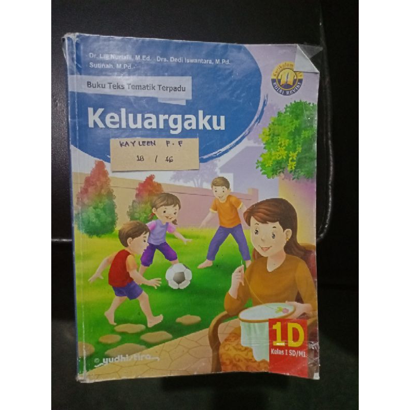 

buku tematik 1D kelas 1sd yudhistira keluargaku