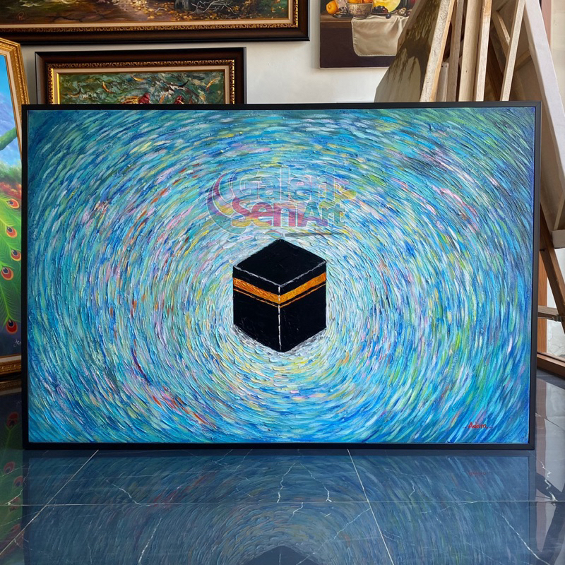 Lukisan Kabah popart | lukisan sudah include bingkai