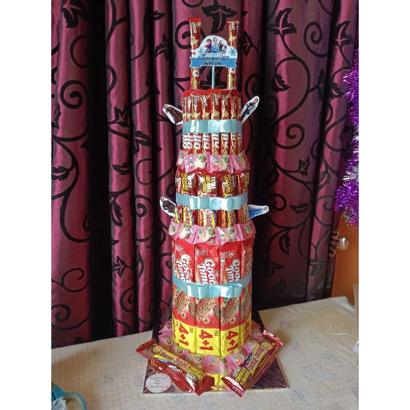 SNACK TOWER 3 TINGKAT/ SNACK TOWER ULANG TAHUN / HADIAH / ULTAH / WISUDA MURAH