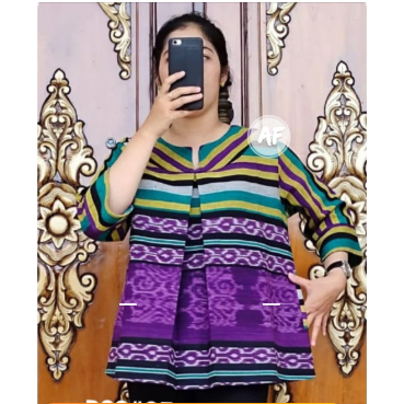 New BlouseTenunAsliJeparaLengan7/8..