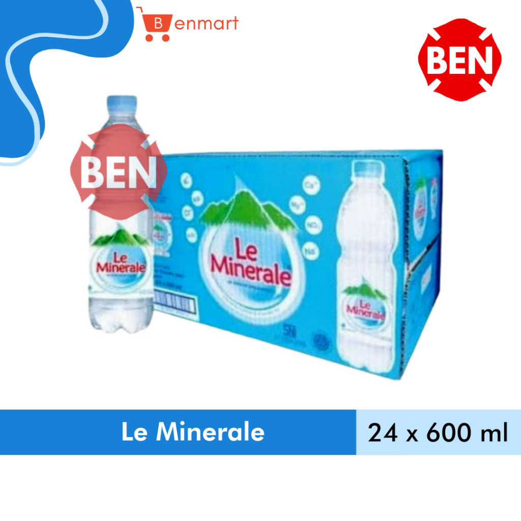 

LE MINERALE 600ml 600 ml 1 Dus 24 Botol - Air Mineral Murah Tanggung Sedang