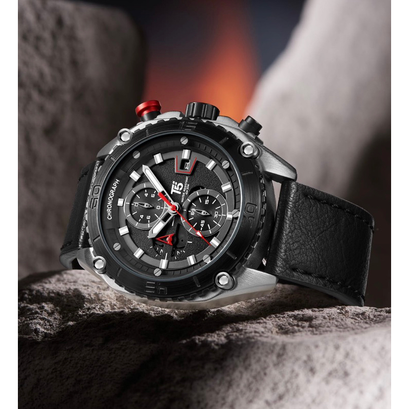 JAM TANGAN PRIA T5 H 3879G ORIGINAL JARUM AKTIF SEMUA WATER RESISTANT 3ATM INCLUDE BOX KALENG PAPERB