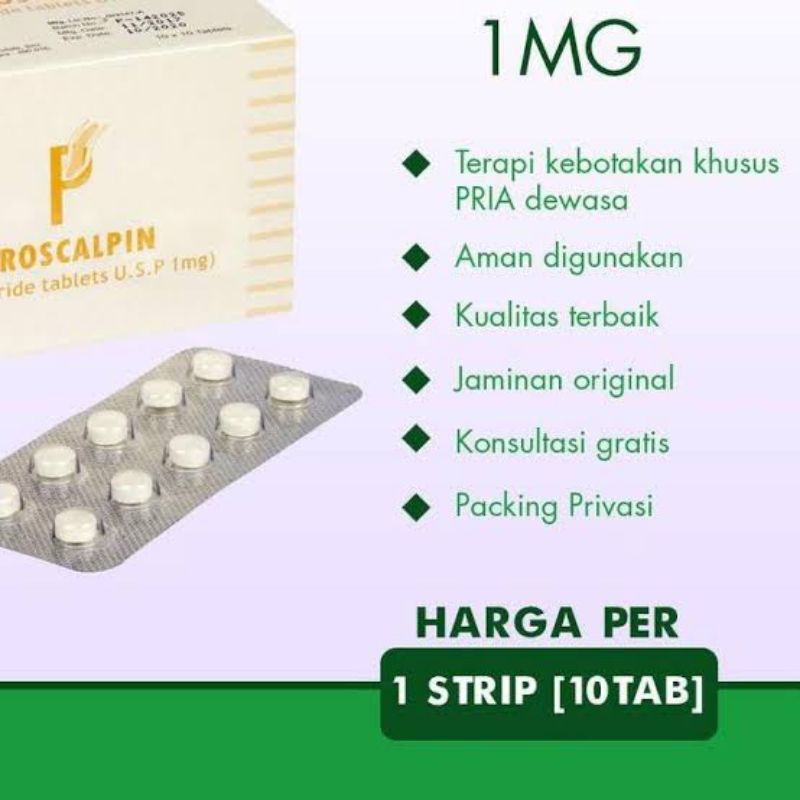 DHT BLOKER AMPUH UNTUK KEBOTAKAN ( FINASTERIDE 1 mg )
