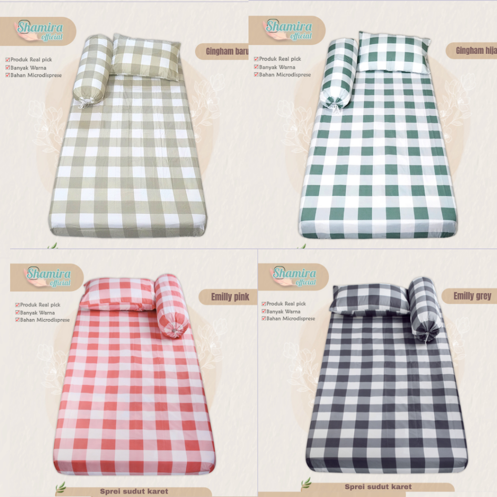 Sprei Aesthetic 160x200 Ukuran no 2 Sudut Karet