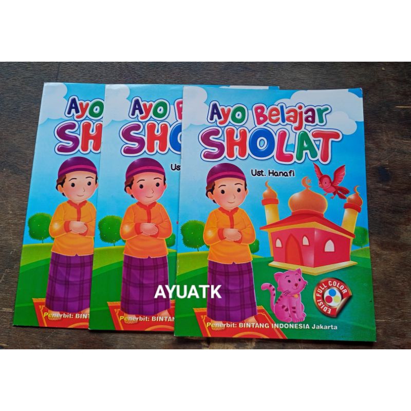 Buku belajar Sholat Untuk Anak Bergambar & Berwarna Ukuran Besar