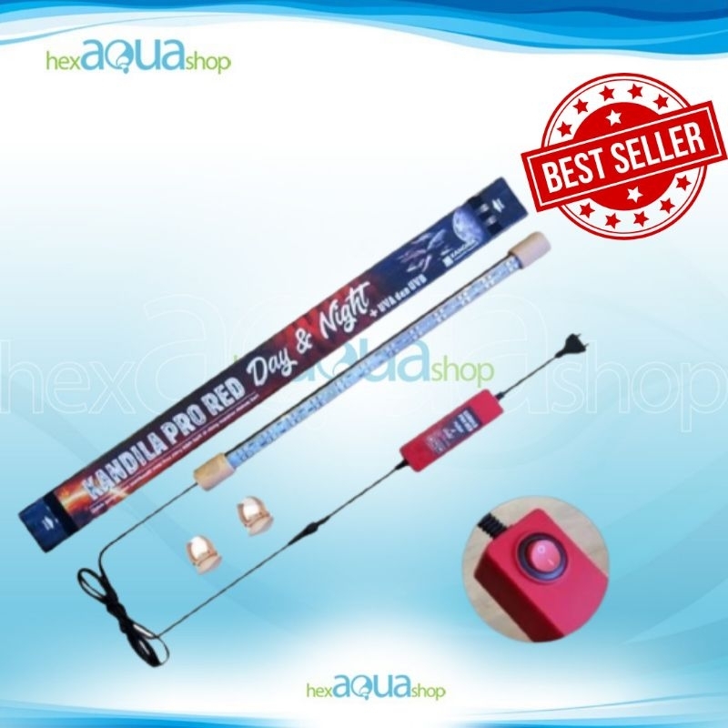kandila Pro Red day & night view 400 lampu aquarium