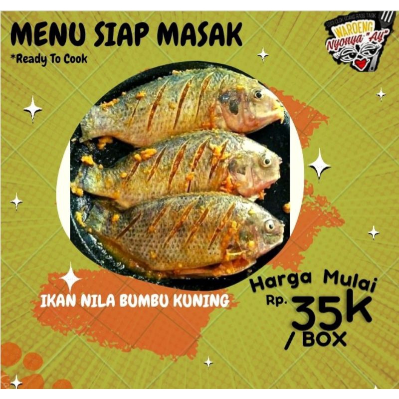 

Ikan lele/nila/kembung/mas Bumbu kuning siap Goreng