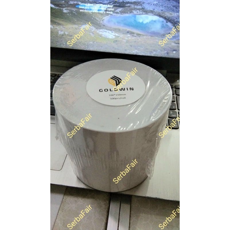 

Thermal Resi 100x150MM (500PCS) ECO TERMURAH / Kertas Label Barcode GOLDWIN