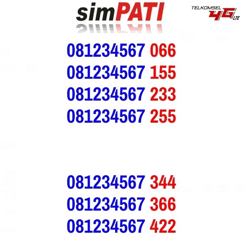 Simpati 081234567 Nomor Cantik Telkomsel