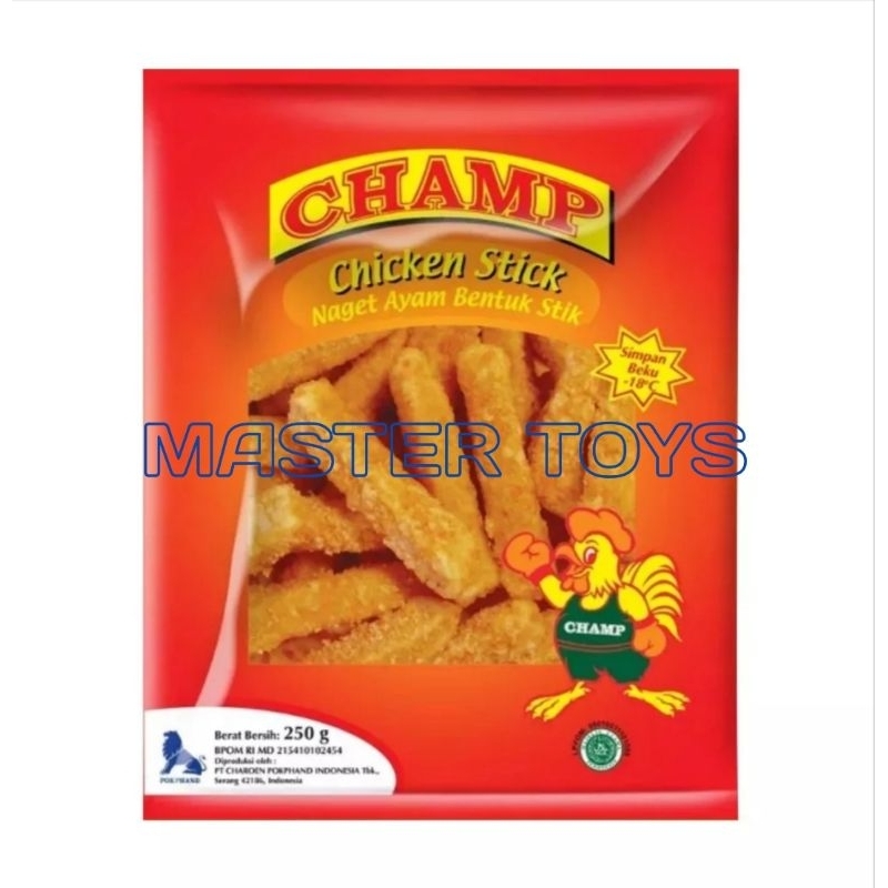 

Champ Chicken Stick 250g Chicken Nugget Naget Ayam Bentuk Stik