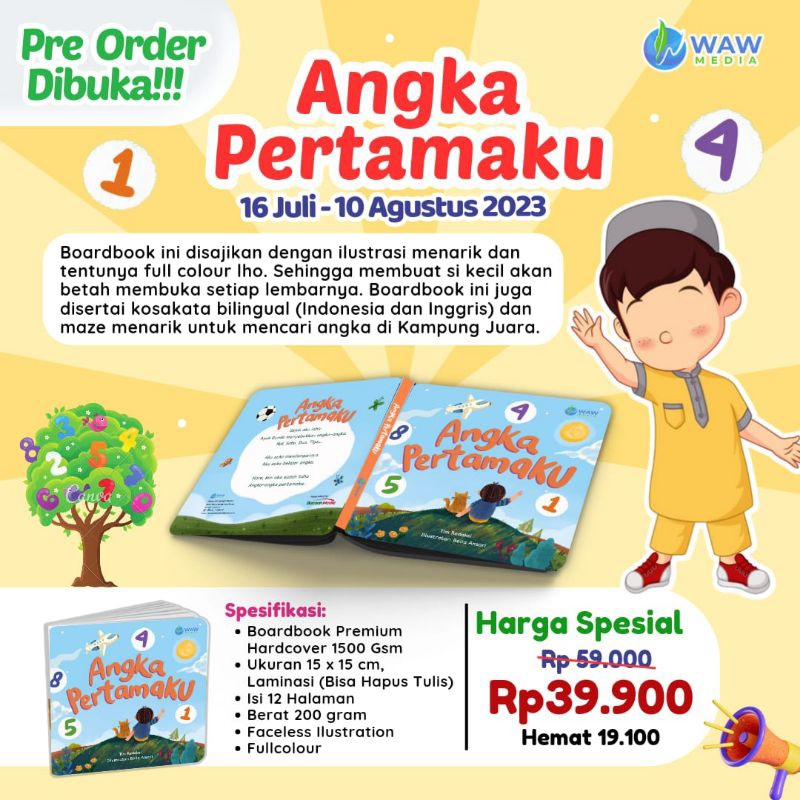 Pre order BOARDBOOK ANGKA PERTAMAKU