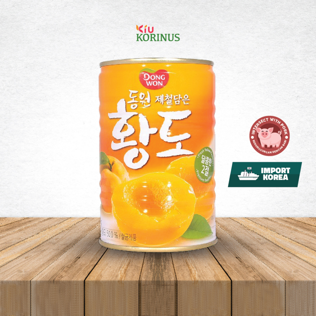 

K- Dongwon Canned Yellow Peach 400 Gr - Buah Persik Korea