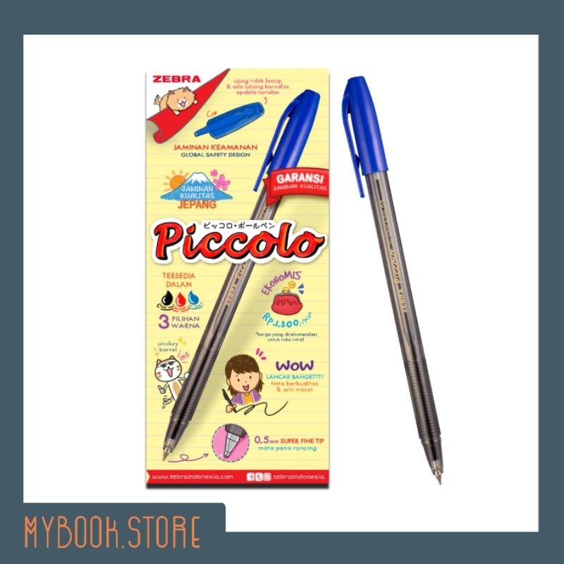 

Zebra Pulpen Piccolo 0.5mm 1Lusin