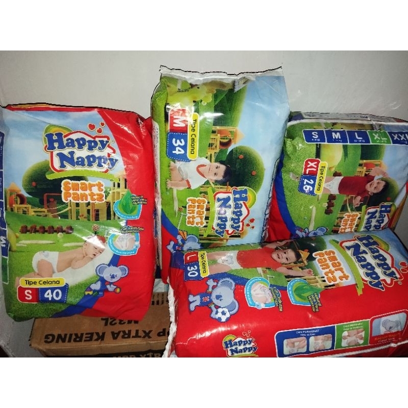 HAPPY NAPPY S40/M34/L30/26 / PAMPERS HAPPY NAPPY/PAMPERS ANAK MURAH MERIAH