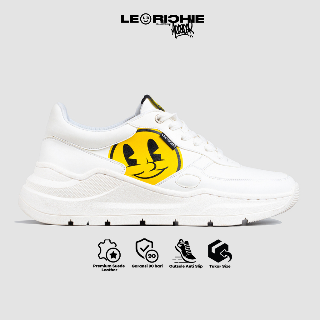 LEO RICHIE - Leo Richie x Merxdar : Prana - Triple White - Sneakers Pria - Sneakers Wanita